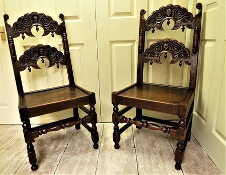 pair chairs country oak furniture the antiques source steeple ashton Wiltshire BA14 6HH
