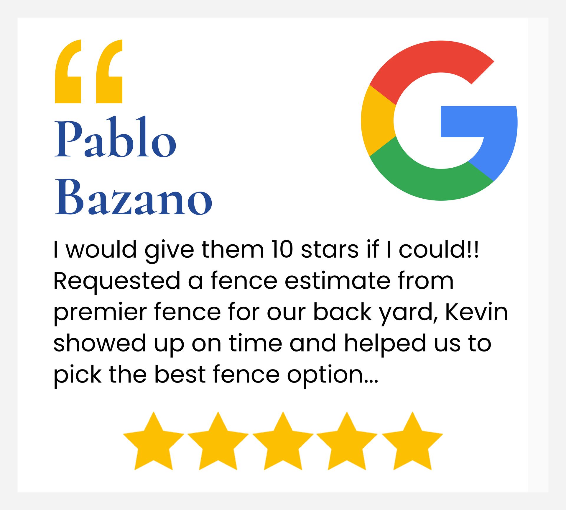 Pablo bazano would give them 10 stars if i could !