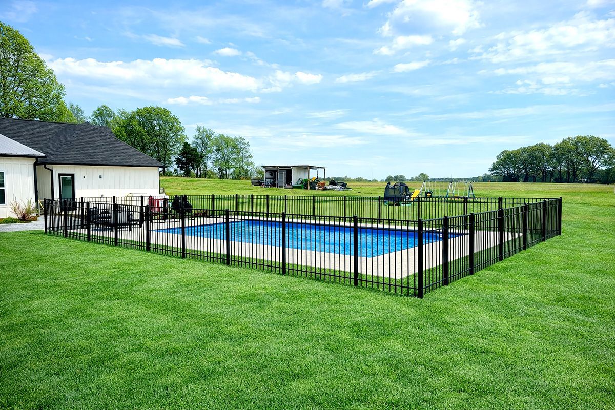 A 3d rendering of a metal fence on a white background.