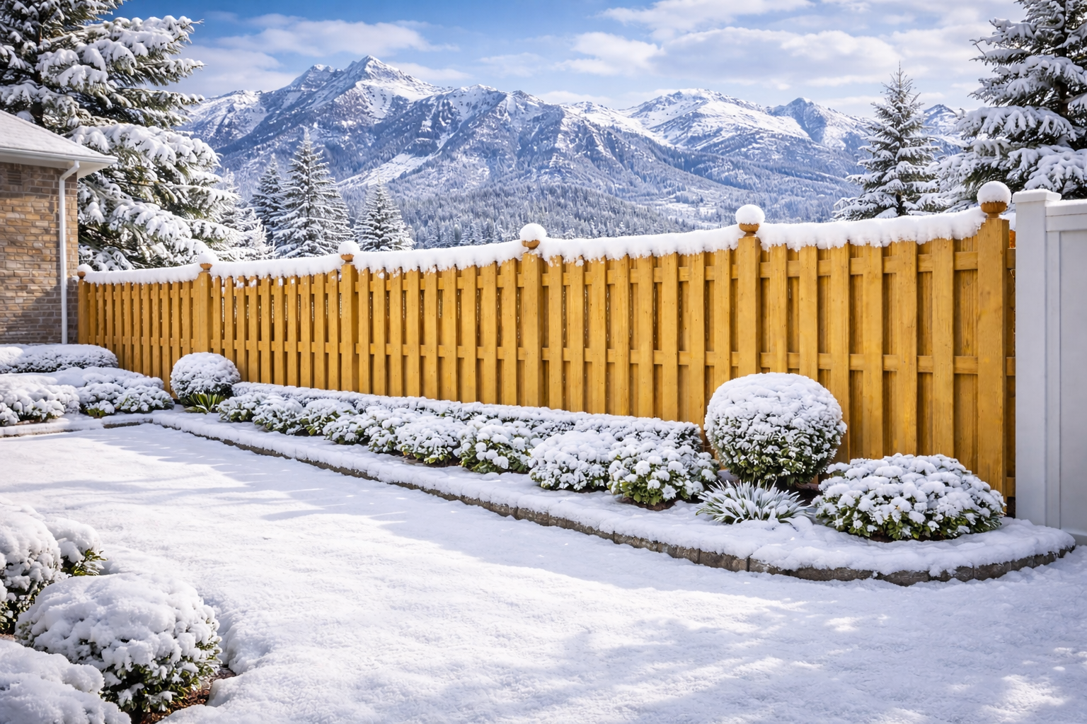 The corner of a wooden building with a white background