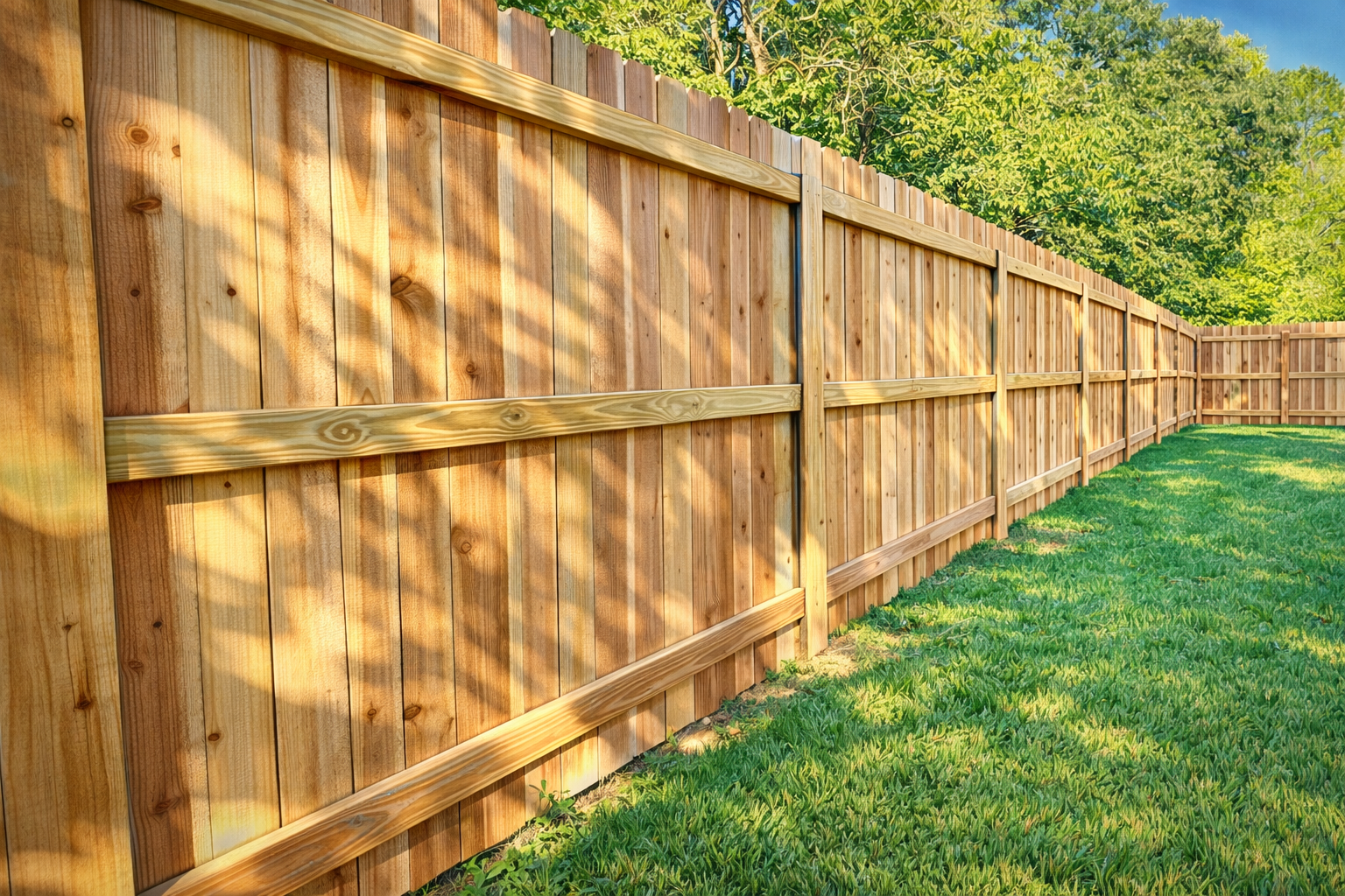 A wooden fence is sitting on a white surface.
