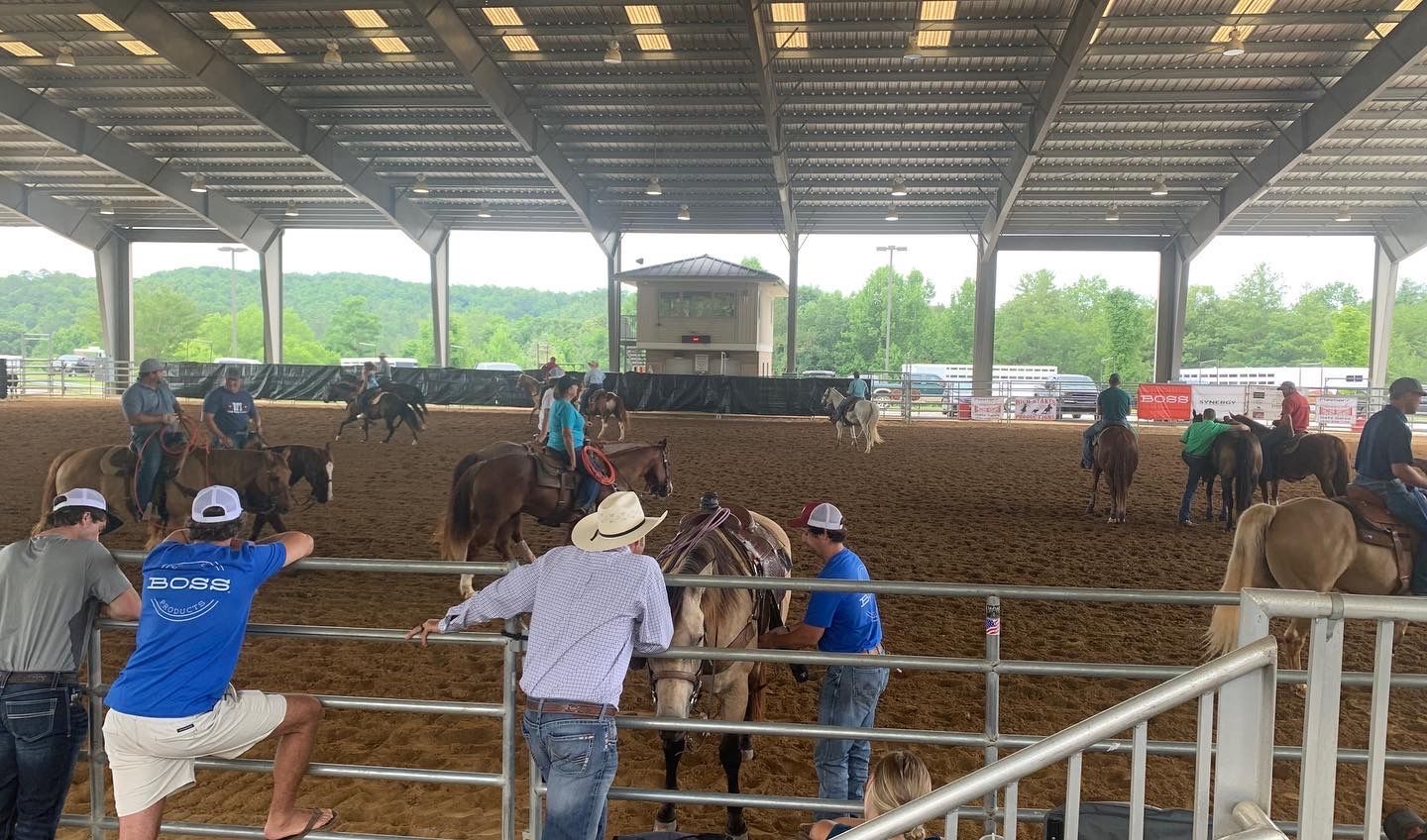 morning service at team roping