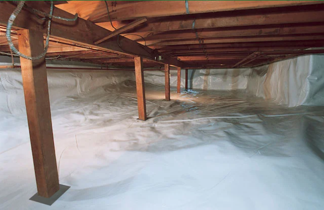 Vapor Barrier to protect crawl space.