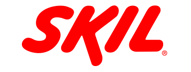 Red SKIL logo in bold italic letters with a small registered trademark symbol