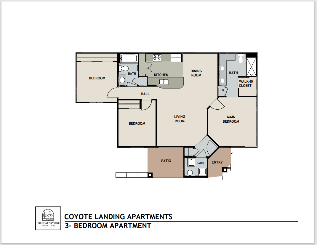 3 bedroom floor plan