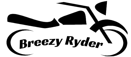 A black minimalist motorcycle graphic featuring the text 