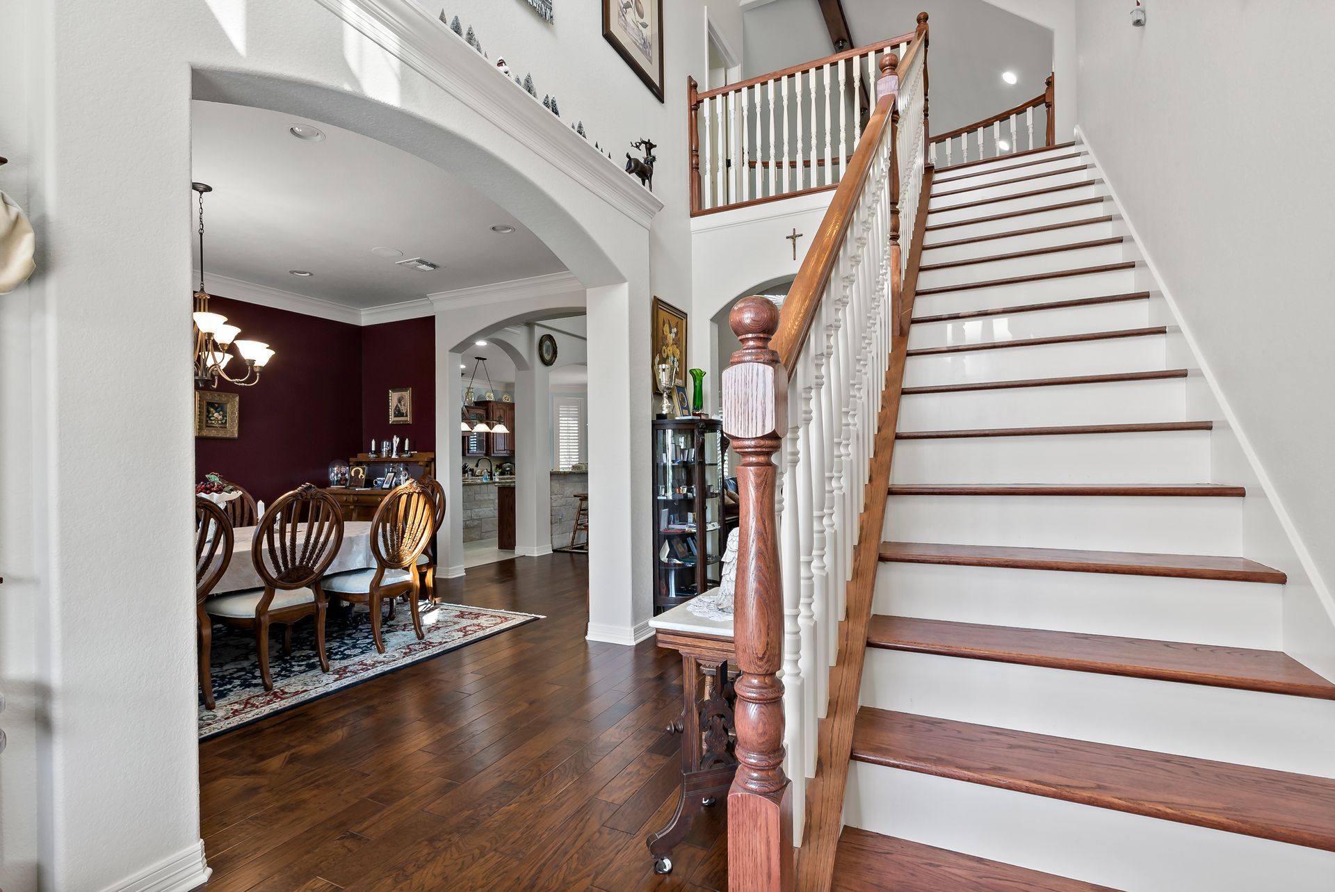 A staircase leading up to the second floor of a house.