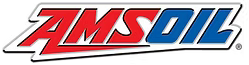 AMSOIL logo in red and blue with a white outline.