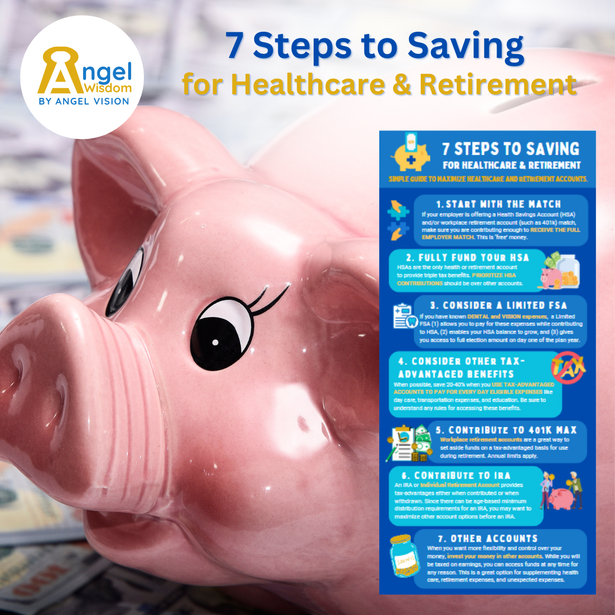 7 Steps to Savings for Healthcare & Retirement