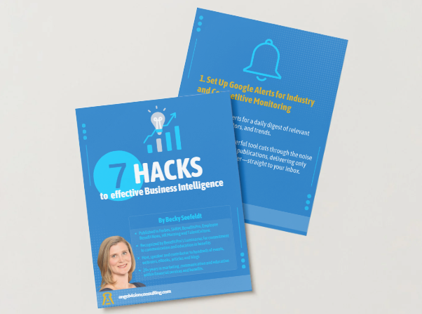 An ebook titled 7 hacks to effective business intelligence