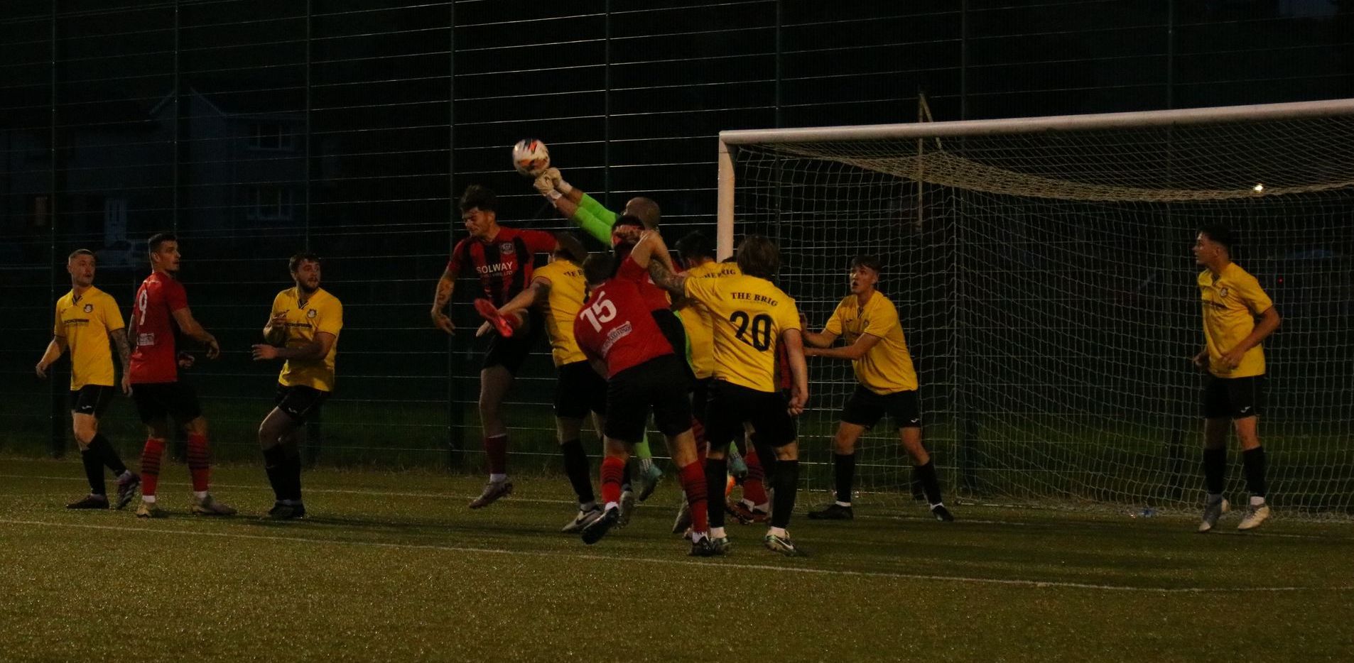 Dalbeattie Star FC playing a match