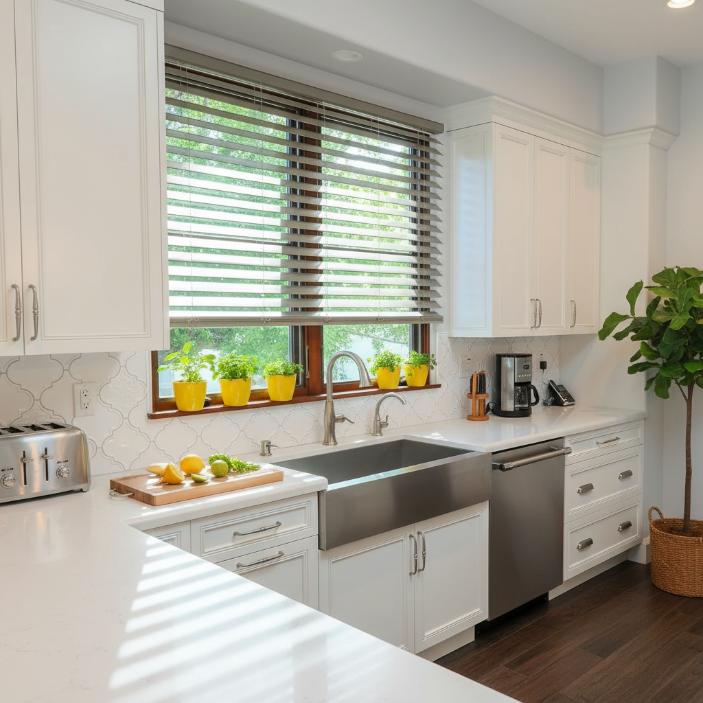 Faux Wood Blinds For Kitchen