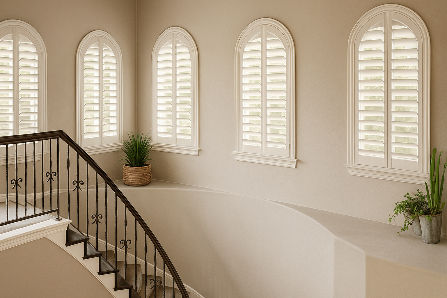 Can you put shutters on an arched window?