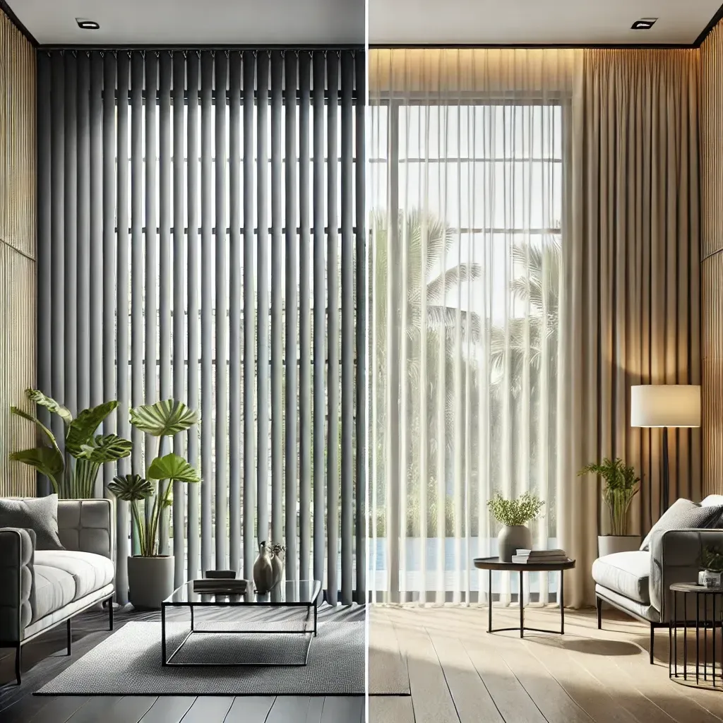 Vertical Blinds vs. Curtains for Modern Decor