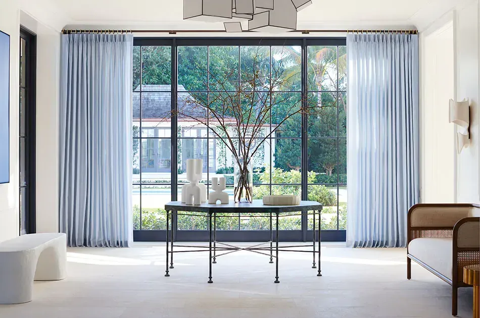 Window Styling for Large Living Room Windows
