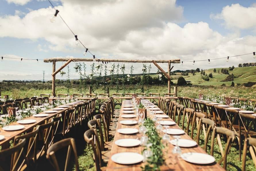 A large stage with a lot of lights on it