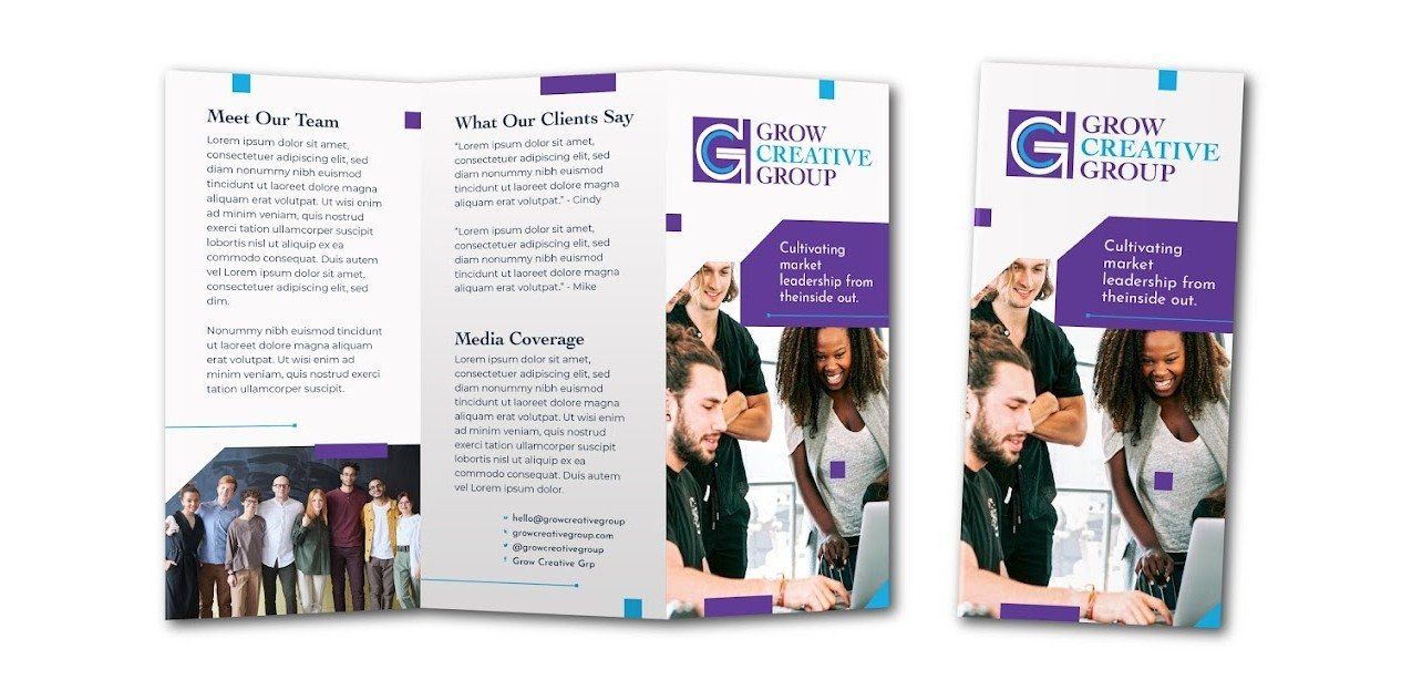 Tri-fold brochure graphic design in New Baltimore, MI