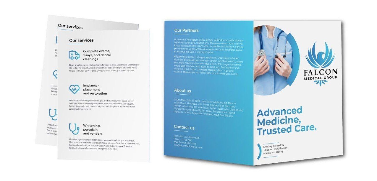 Bi-fold brochure graphic design in New Baltimore, MI