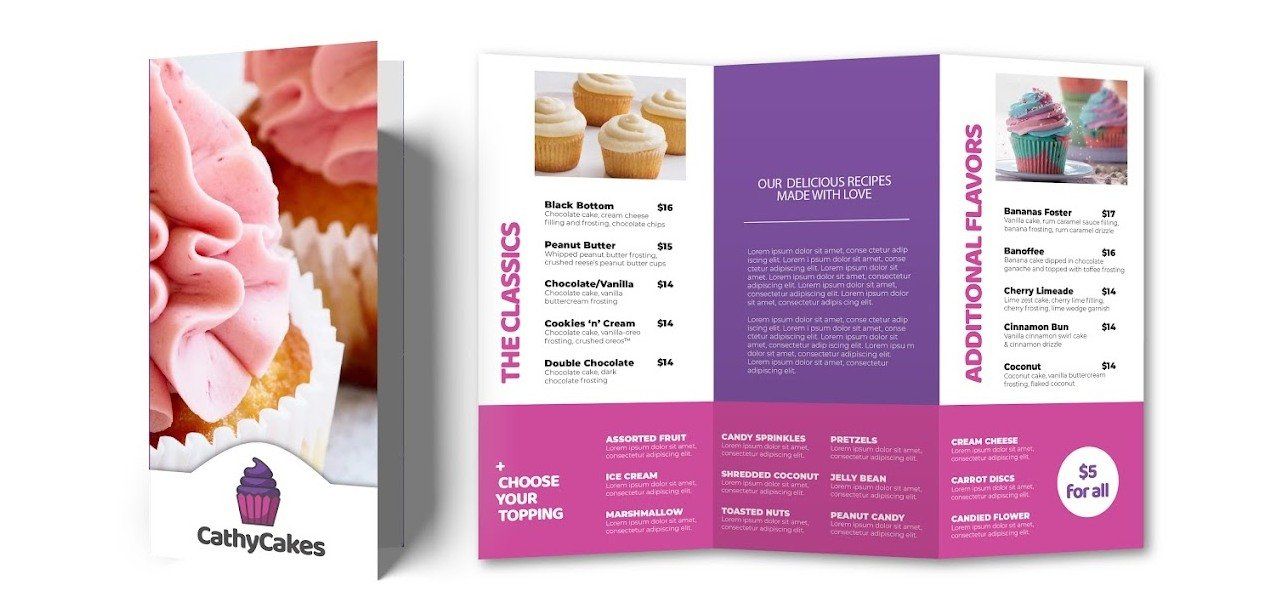 Tri-fold brochure graphic design in New Baltimore, MI