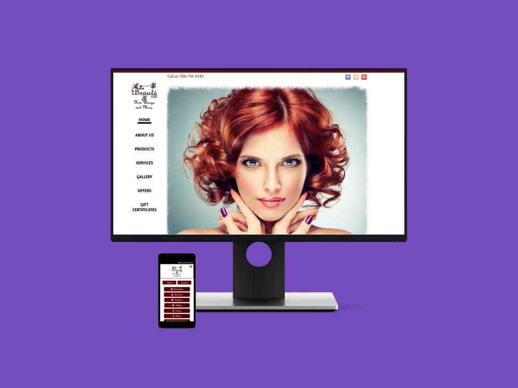 Beauty Salon Website Design in New Baltimore, MI