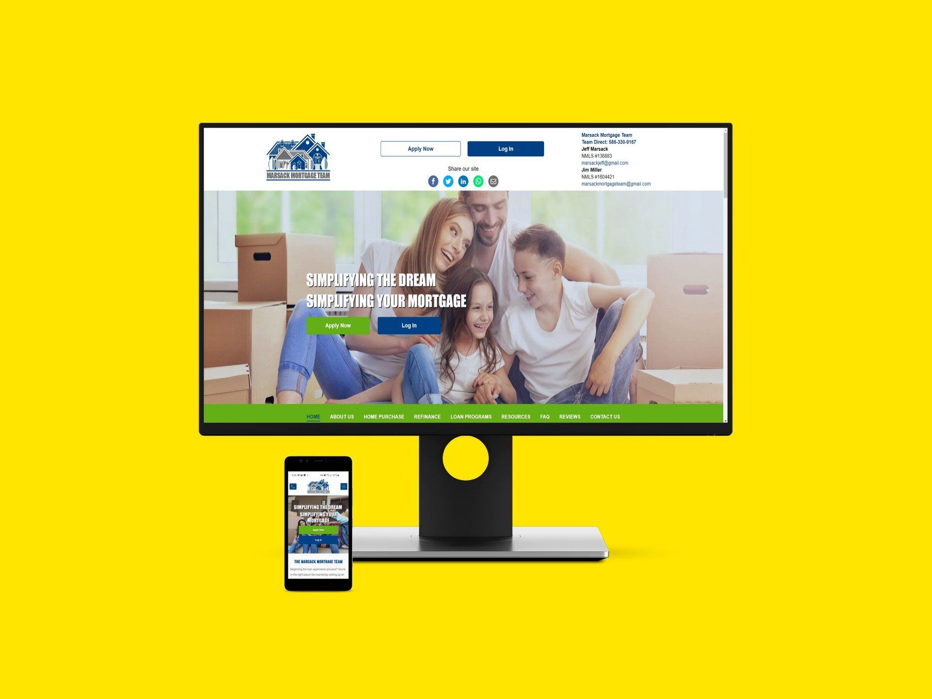 Mortgage Lender Website designed by Monster Mobile Marketing