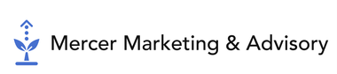 Logo for Mercer Marketing & Advisory, with a blue plant icon and text.