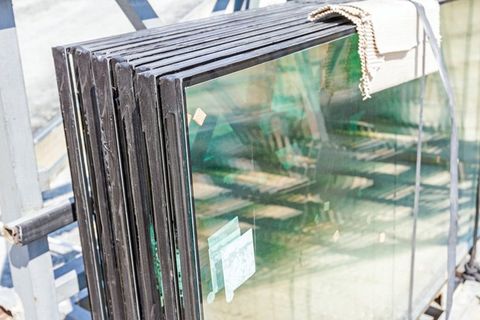 Glass Window Stacked and Ready — Farmington, MN — Bischel Building