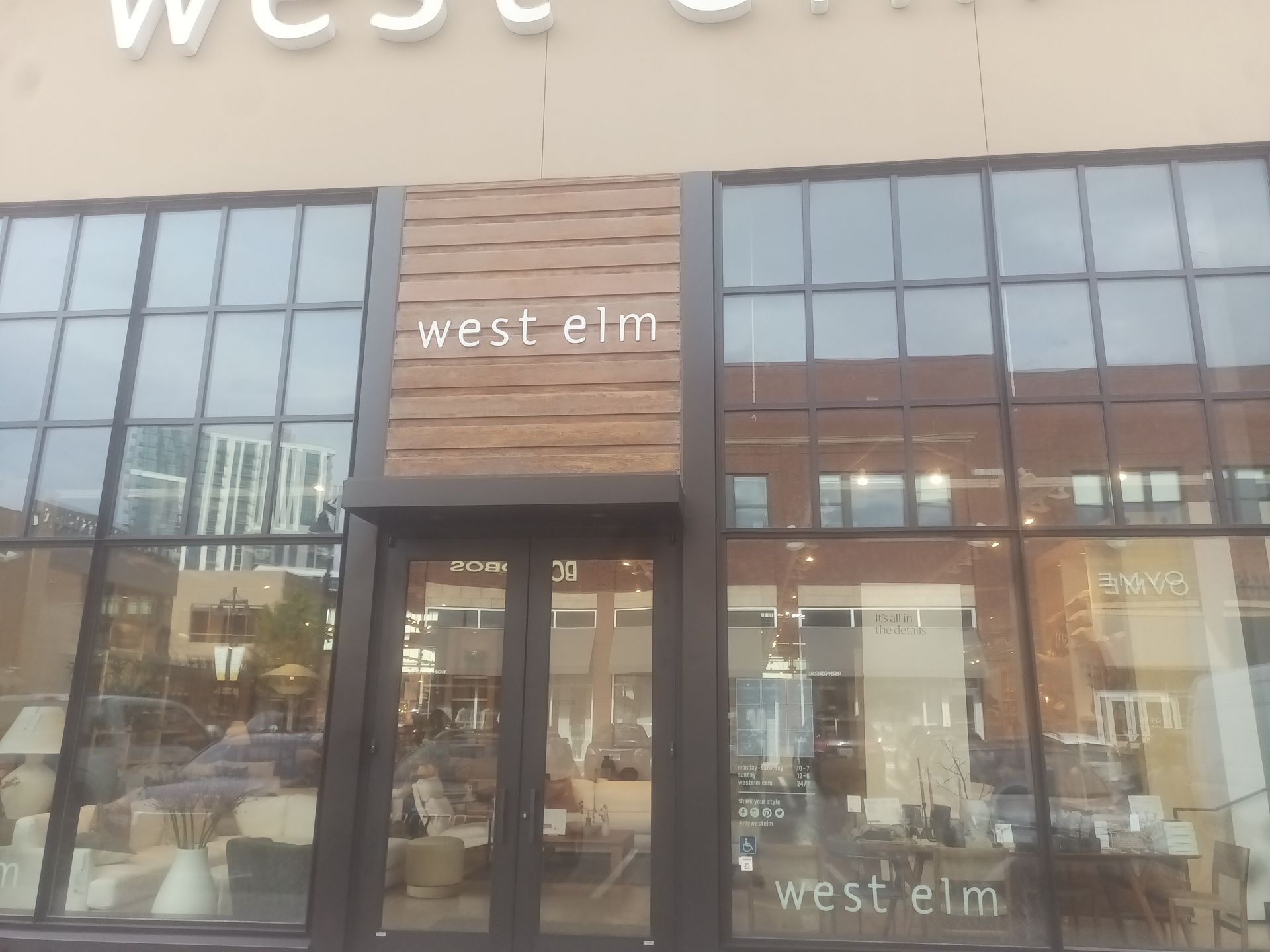 Commercial exterior storefront with professional building painting