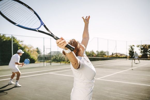 Sports Medicine — Seniors Playing Tennis in Middleburg, VA