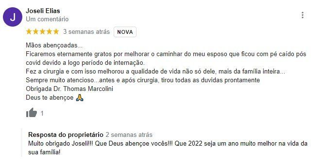 Depoimento real de paciente do Dr. Thomas Marcolini.