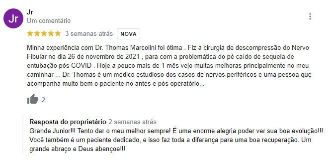 Depoimento real de paciente do Dr. Thomas Marcolini.