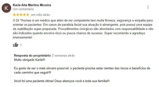 Depoimento real de paciente do Dr. Thomas Marcolini.