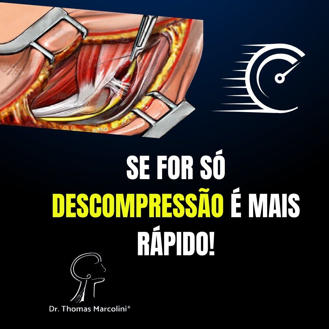 Tempo de recuperação do nervo após descompressão.