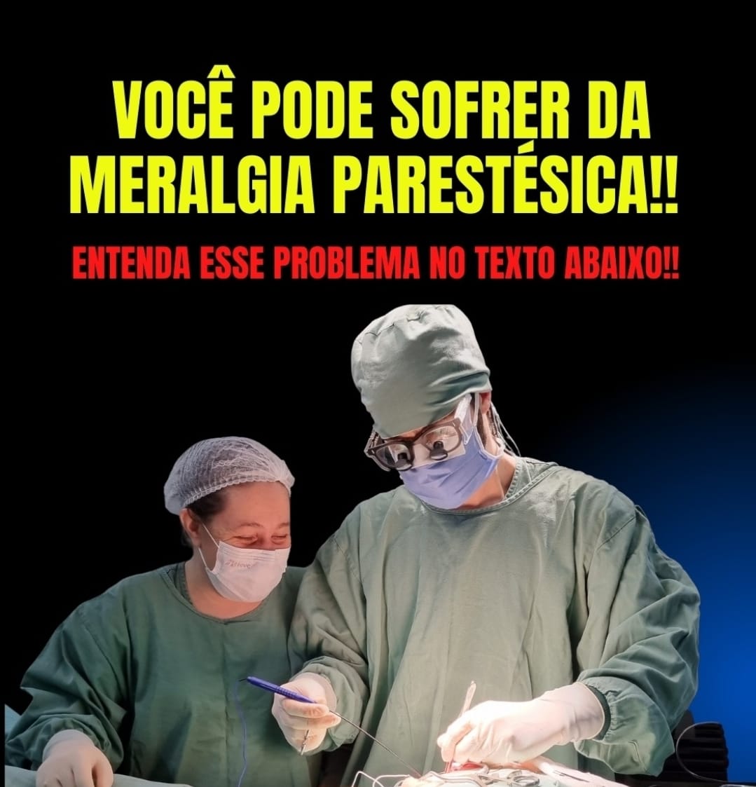 Meralgia parestésica causa queimação na coxa esquerda.