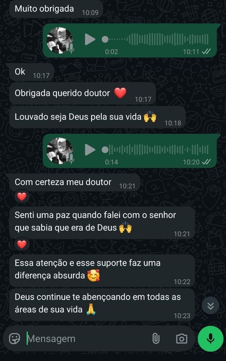 Paciente do Doutor Thomas comentando sobre seu tratamendo Humanizado e assistência não encontrada em outro serviço de Nervos Periféricos. Diferencial de porque o doutor thomas é um médico humanizado e o melhor especialista do Brasil e do Mundo na área de Nervos periféricos.