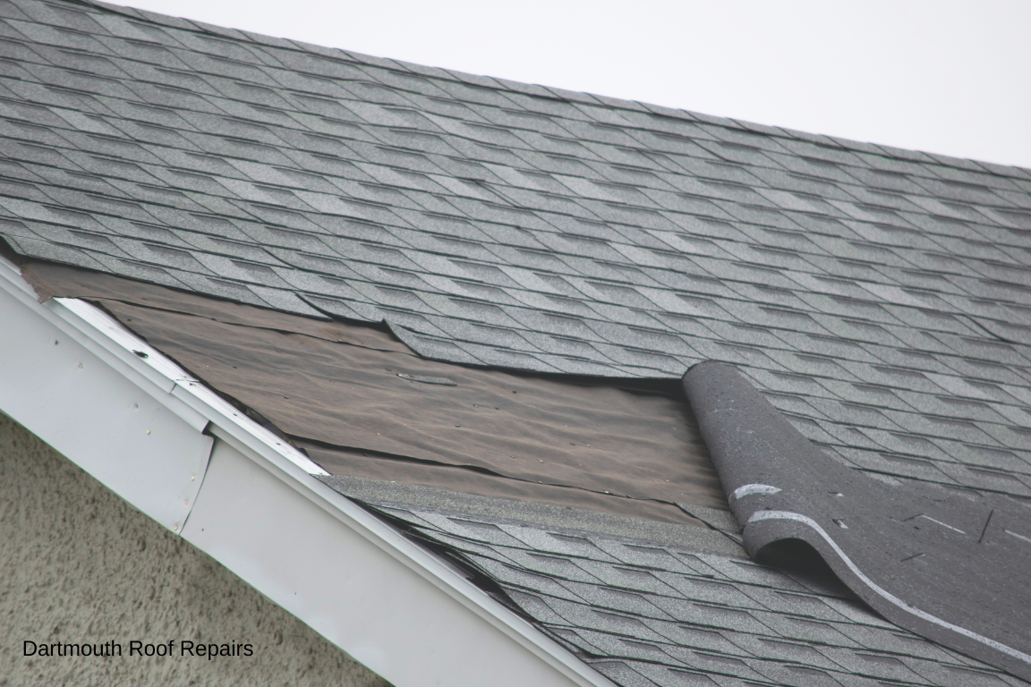 An image showing a roof needing repair in Dartmouth, NS