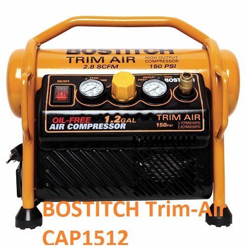  BOSTITCH CAP1512-OF 1.2 Gallon Oil-Free High-Output Trim Compressor 