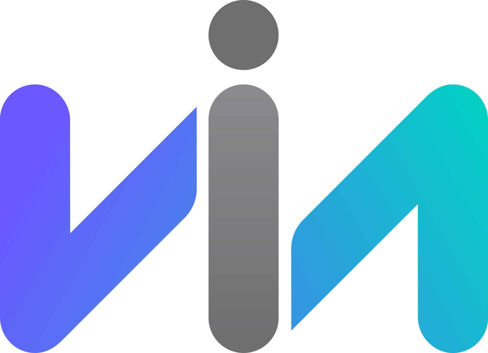 A blue and gray logo for a company called vin.