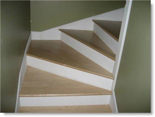 Maple Treads with White Risers 2 - Twin Cities, MN Maple Treads with White Risers 2 - Twin Cities, MN