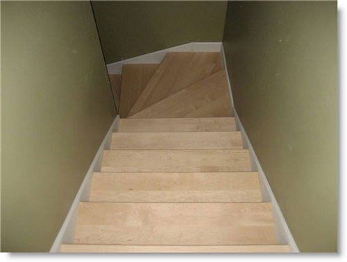 Maple Treads with White Risers 1 - Twin Cities, MN Maple Treads with White Risers 1 - Twin Cities, MN