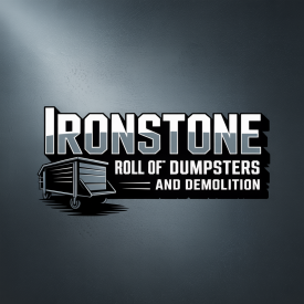 Ironstone logo: Dumpster graphic, 