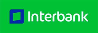 El logo interbancario está sobre un fondo verde.