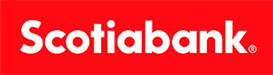 Un logo rojo y blanco para Scotiabank.