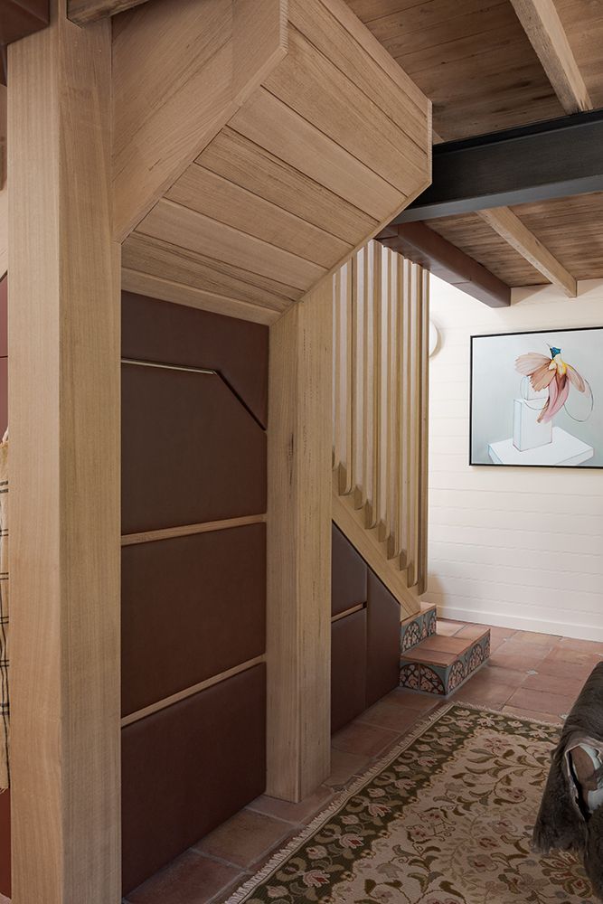 Timber Staircase with Built-in Cabinetry — BSpoke Cabinet Making & Joinery in Unanderra, NSW