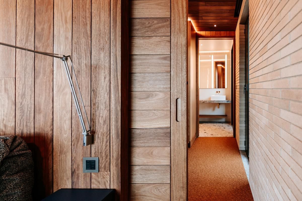 Wooden Walls Of A Bedroom Looking Down Into A Ensuite — BSpoke Cabinet Making & Joinery in Unanderra, NSW