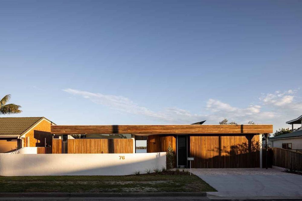 Modern Wood-clad House With a White Wall — BSpoke Cabinet Making & Joinery in Shellharbour, NSW