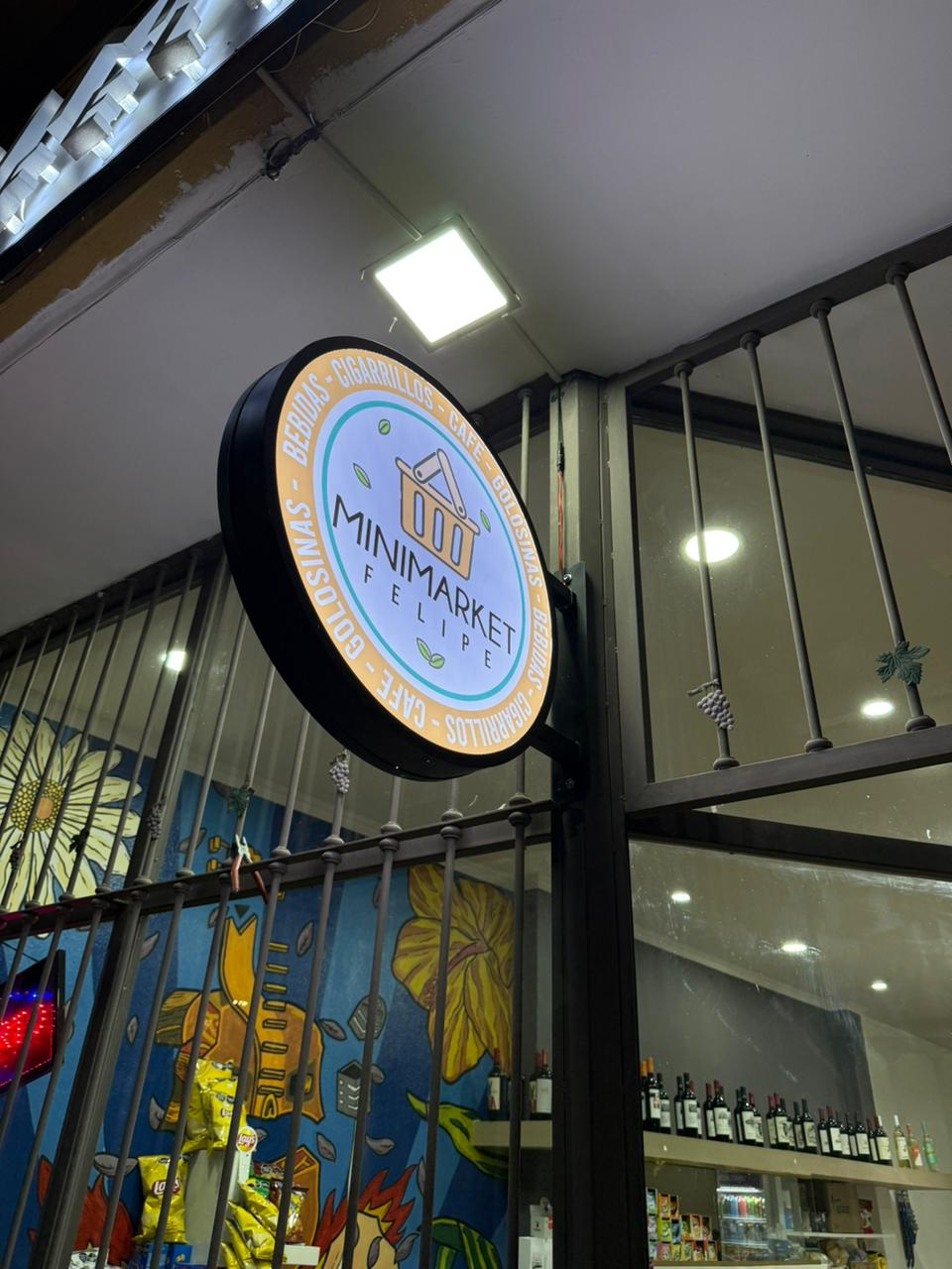 Letrero luminoso redondo de 