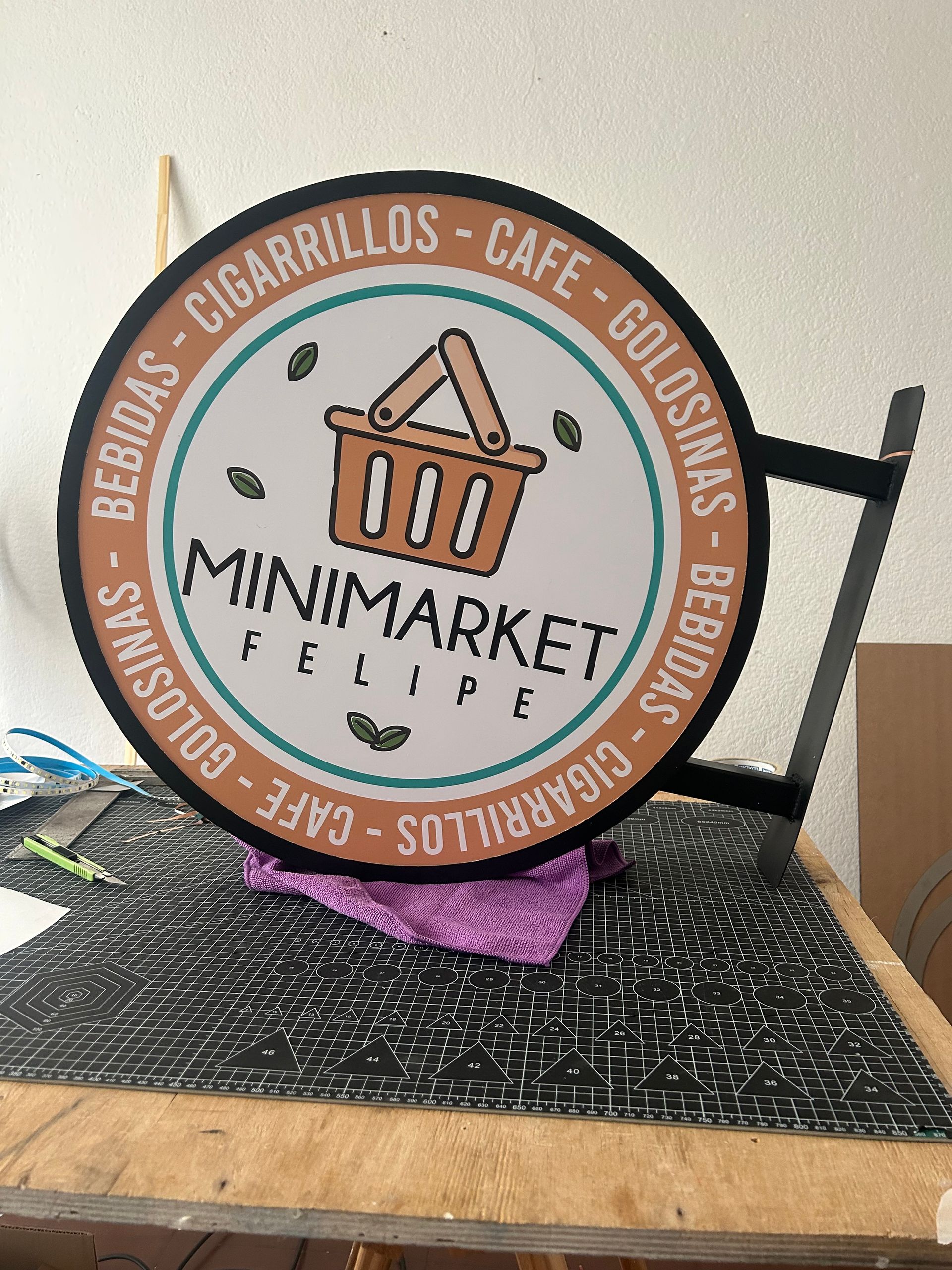 Letrero redondo para 