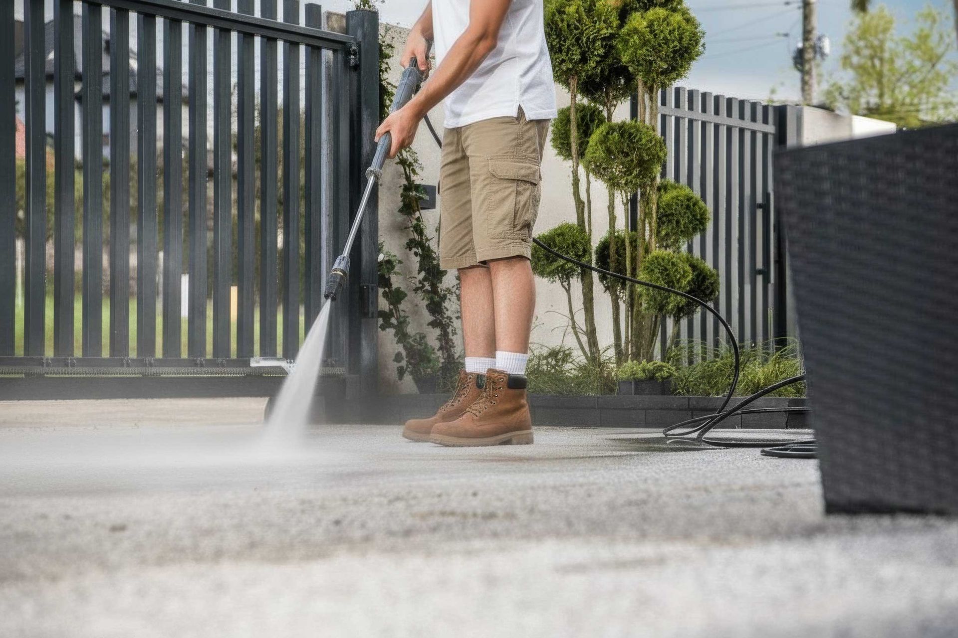 Pressure Cleaning Toowoomba Clearing Oil Spots Near Garage Entry