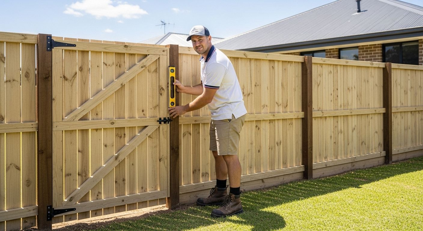 Sagging Fence Rails Being Checked for Repair or Replacement in Toowoomba